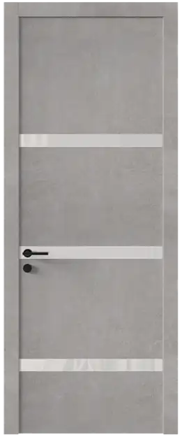 Межкомнатная дверь Tivoli Г-4, Со стеклом (ДО), цвет - Белый камень