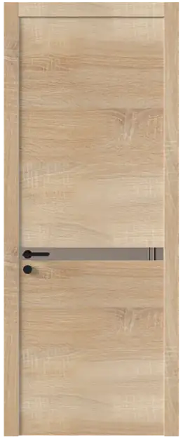 Межкомнатная дверь Tivoli / Тиволи Б-4, Со стеклом (ДО), цвет - Дуб сонома светлый