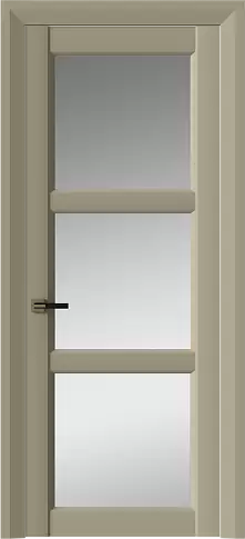 Дверь Milano Neo Classic Decoro Серое Льняное волокно эмаль (RAL 075-70-10) со стеклом