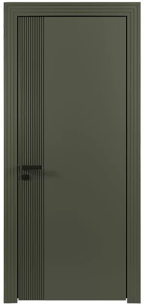 Межкомнатная дверь Sinistro, цвет - Серый Мох эмаль (RAL 7003), Без стекла (ДГ)