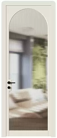 Дверь Luna Moderno Бежевая эмаль (RAL 9010) со стеклом