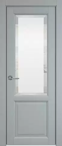 Дверь Dinastia Porta Classic Серебристо-серая эмаль (RAL 7045) со стеклом