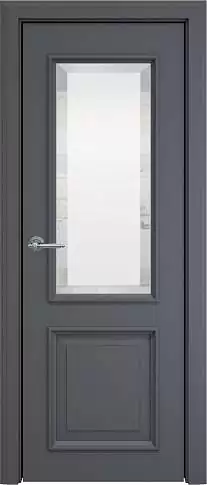 Дверь Dinastia Porta Classic LUX Графитово-серая эмаль (RAL 7024) со стеклом