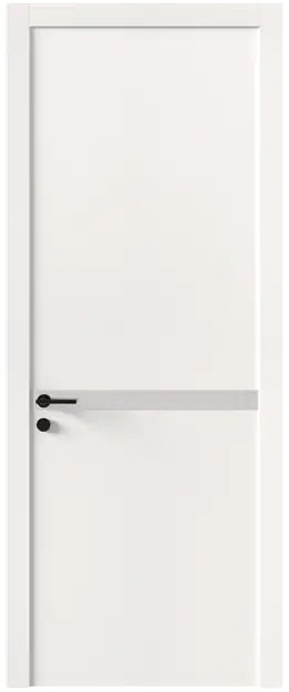 Межкомнатная дверь Tivoli Б-4, Со стеклом (ДО), цвет - Белоснежная мягкая шагрень