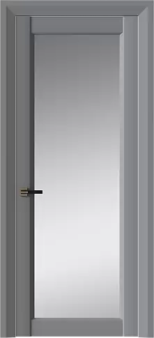 Дверь Domenica Neo Classic Decoro Серебристо-серая эмаль (RAL 7045) со стеклом