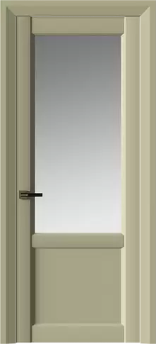 Дверь Dinastia Neo Classic Decoro Серо-оливковая эмаль (RAL 7032) со стеклом