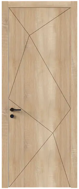 Межкомнатная дверь Tivoli П-5, Без стекла (ДГ), цвет - Дуб сонома светлый