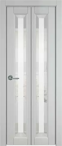 Дверь Domenica Книжка Porta Classic Серая эмаль (RAL 7047) со стеклом