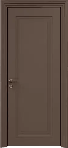 Дверь Domenica Neo Classic Scalino Коричневый Тик эмаль по шпону (RAL 050-50-10) без стекла