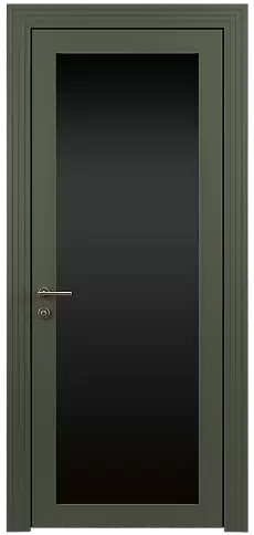 Дверь Tivoli З-1 Серый Мох эмаль (RAL 7003) со стеклом