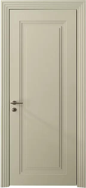 Межкомнатная дверь Domenica Neo Classic Scalino, цвет - Серо-оливковая эмаль (RAL 7032), Без стекла (ДГ)