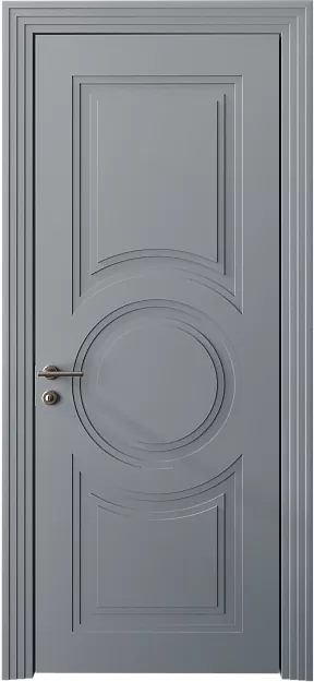 Межкомнатная дверь Ravenna Neo Classic Scalino, цвет - Серебристо-серая эмаль (RAL 7045), Без стекла (ДГ)