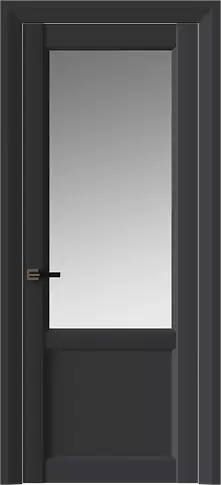 Дверь Dinastia Neo Classic Decoro Графитово-серая эмаль (RAL 7024) со стеклом