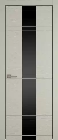 Дверь Tivoli Ж-4 Серо-оливковая эмаль по шпону (RAL 7032) со стеклом