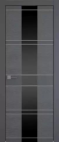 Дверь Tivoli Ж-2 Графитово-серая эмаль-эмаль по шпону (RAL 7024) со стеклом