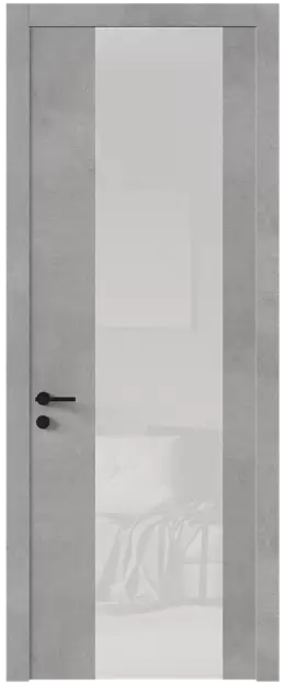 Межкомнатная дверь Tivoli Е-1, Со стеклом (ДО), цвет - Белый камень