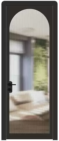 Дверь Luna Moderno Чёрный Базальт эмаль (RAL 040-30-05) со стеклом