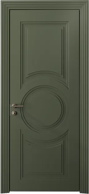 Межкомнатная дверь Ravenna Neo Classic Scalino, цвет - Серый Мох эмаль (RAL 7003), Без стекла (ДГ)