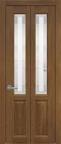 Дверь Dinastia Книжка Porta Classic Итальянский орех со стеклом