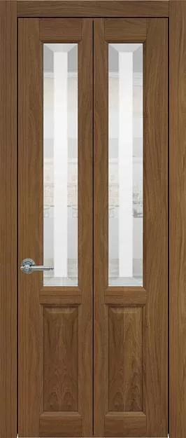 Межкомнатная дверь Porta Classic Dinastia, цвет - Итальянский орех, Со стеклом (ДО)