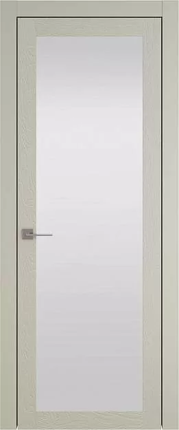 Межкомнатная дверь Tivoli / Тиволи З-3, Со стеклом (ДО), цвет - Серо-оливковая эмаль по шпону (RAL 7032)