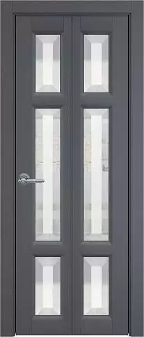 Дверь Siena Книжка Porta Classic Графитово-серая эмаль (RAL 7024) со стеклом