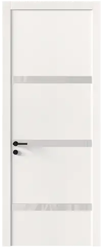 Дверь Tivoli Г-4 Белоснежная мягкая шагрень со стеклом