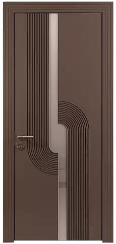 Дверь Cascato Moderno Коричневый Тик эмаль (RAL 050-50-10) без стекла
