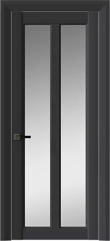 Дверь Prato Neo Classic Decoro Графитово-серая эмаль (RAL 7024) со стеклом