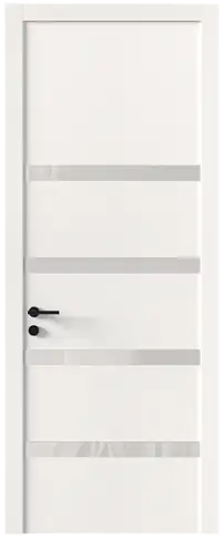 Дверь Tivoli Д-4 Белоснежная мягкая шагрень со стеклом