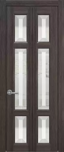 Дверь Siena Книжка Porta Classic Венге Нуар со стеклом