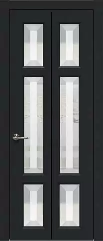 Дверь Siena Книжка Porta Classic Черная эмаль (RAL 9004) со стеклом