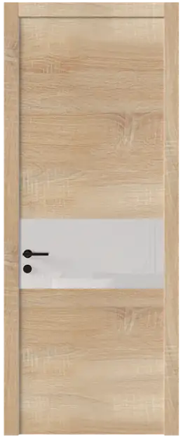 Межкомнатная дверь Tivoli Е-4, Со стеклом (ДО), цвет - Дуб сонома светлый