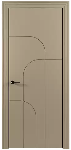 Дверь Arco Moderno Серое Льняное волокно эмаль (RAL 075-70-10) без стекла
