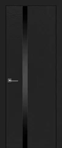 Дверь Tivoli Д-1 Черная эмаль по шпону (RAL 9004) без стекла