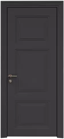 Дверь Siena Neo Classic Scalino Черная эмаль по шпону (RAL 9004) без стекла