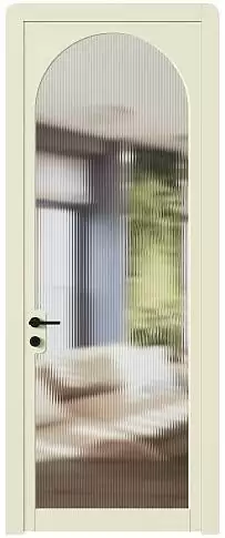 Дверь Luna Moderno Жемчужная эмаль (RAL 1013) со стеклом