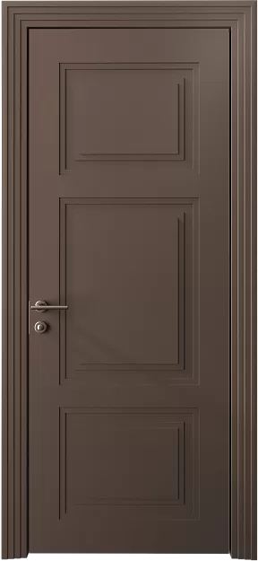 Межкомнатная дверь Siena Neo Classic Scalino, цвет - Коричневый Тик эмаль (RAL 050-50-10), Без стекла (ДГ)
