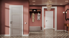 Дверь Siena Neo Classic / Сиена Нео Классик Серая эмаль ral 7047 Распашная