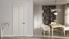 Дверь Prato Neo Classic Decoro / Прато Нео Классик Декоро Белый_контрцвет_золото Книжка