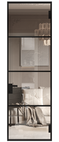 Дверь МКП-3 Черная эмаль (RAL 9004) со стеклом