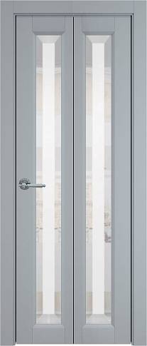 Дверь Domenica Книжка Porta&nbsp;Classic Серебристо-серая эмаль (RAL 7045) со стеклом