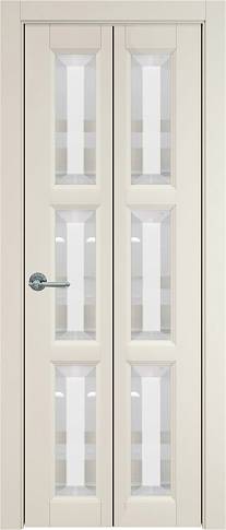 Дверь Milano Книжка Porta&nbsp;Classic Жемчужная эмаль (RAL 1013) со стеклом