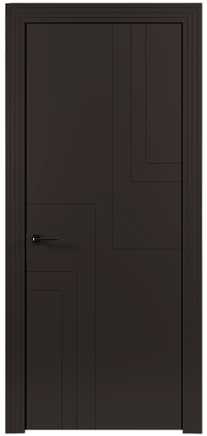 Дверь Futuro Moderno Чёрный Базальт эмаль (RAL 040-30-05) без стекла