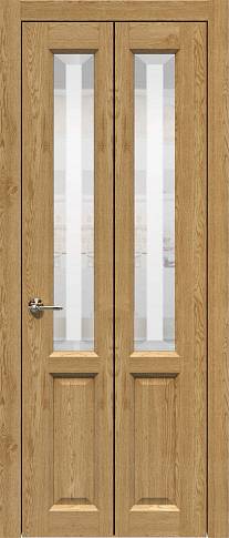 Дверь Dinastia Porta Classic / Династия Порта Классик Книжка Дуб натуральный со стеклом