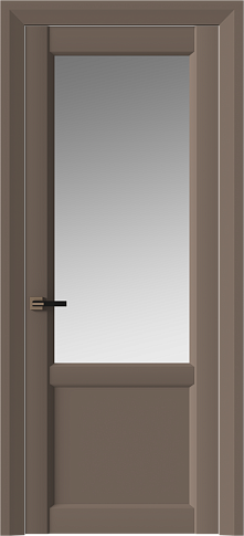 Дверь Dinastia Neo Classic Decoro / Династия Нео Классик Декоро Коричневый Тик эмаль (RAL 050-50-10) со стеклом