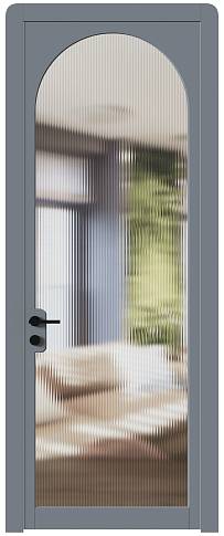 Дверь Luna Moderno Серебристо-серая эмаль (RAL 7045) со стеклом