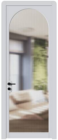 Дверь Luna Moderno Серая эмаль (RAL 7047) со стеклом