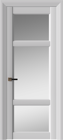 Дверь Siena Neo Classic Decoro Серая эмаль (RAL 7047) со стеклом