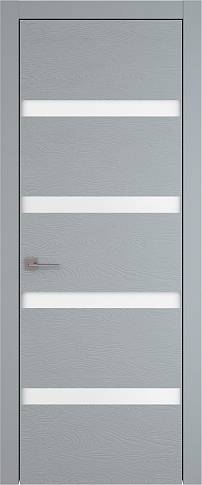 Дверь Tivoli Д-4 Серебристо-серая эмаль по шпону (RAL 7045) без стекла